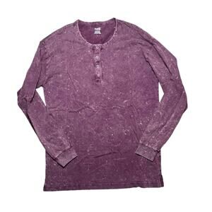 Victoria's Secret PINK Cotton Long Sleeve Campus Henley T-Shirt Size Small